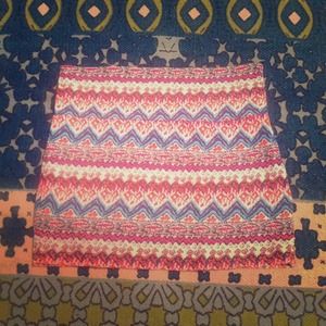 Tribal print stretchy skirt