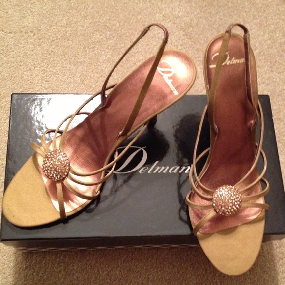 New Vintage Delman Embellished Sandals - Picture 1 of 3