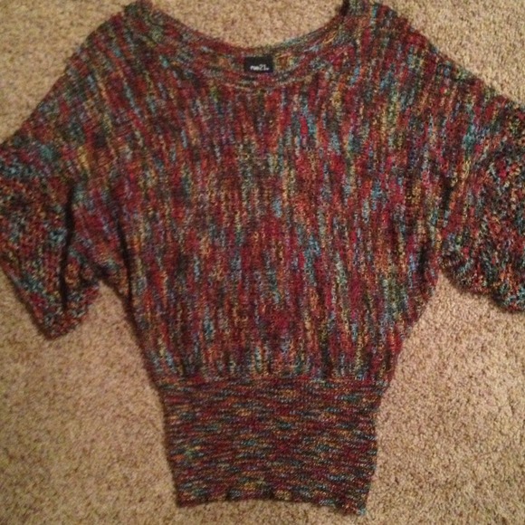 Multi colored knitted sweater