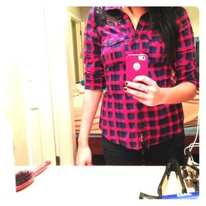 Long sleeve flannel shirt from Garage.