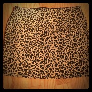 Leopard Body Con Skirt, Mini Skirt