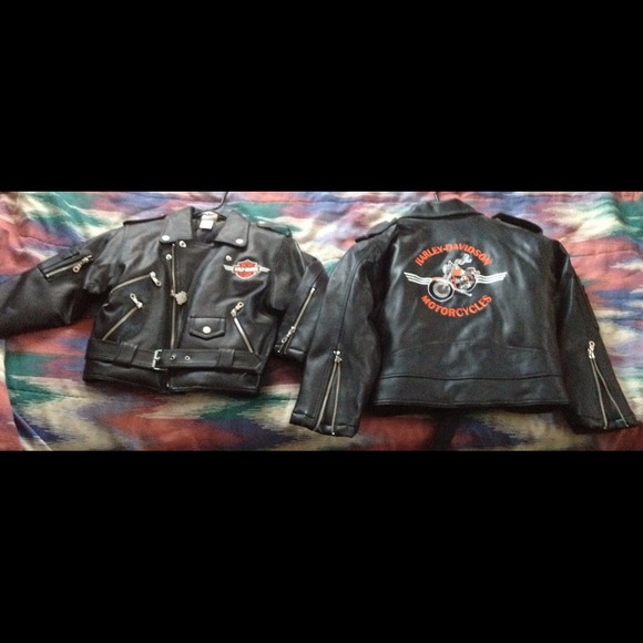 Two kids biker jackets.