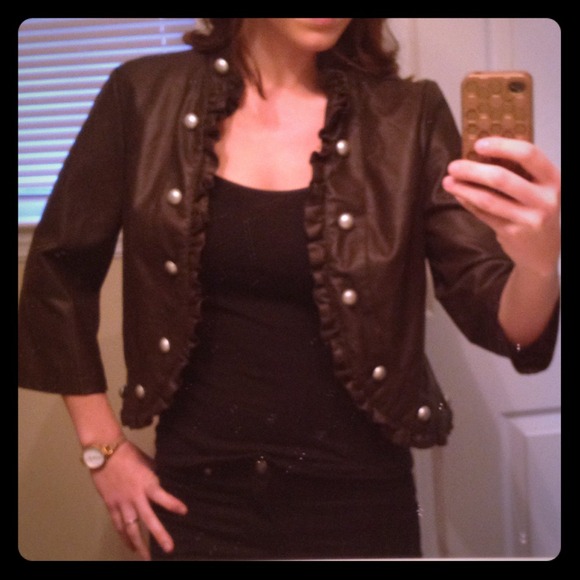 Brown studded jacket
