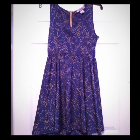 Blue/mustard dress
