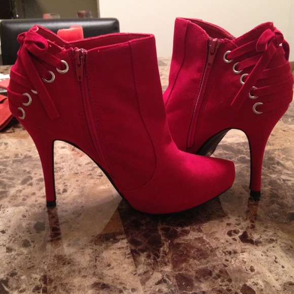 Red Suede booties