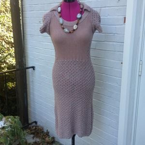 Sold! Crocheted sweater dress by m.i.n.s sz S