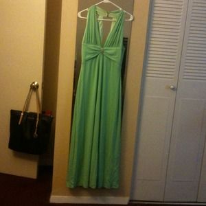 Gorge bright green dress