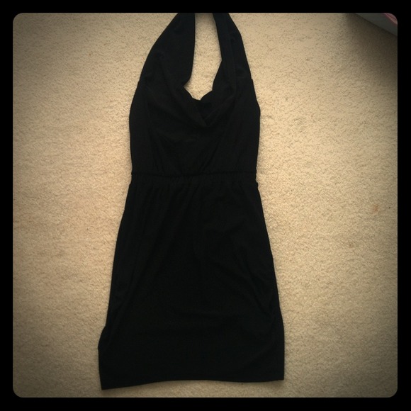 Very sexy black halter dress