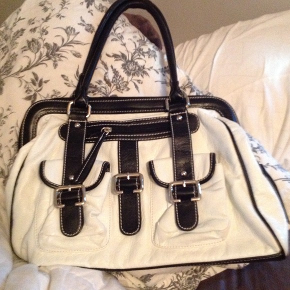 Black and white purse