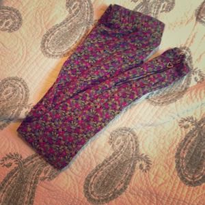 F21 Floral Leggings Small