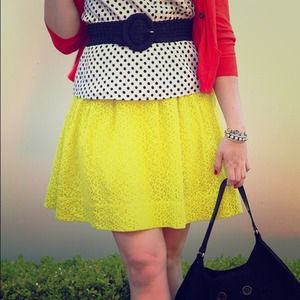 Reserved for @mrsprowler - Neon yellow lace skirt