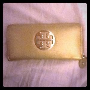 Gold Tory Burch Wallet