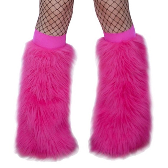 Accessories Hot Pink Rave Fluffy Leg Warmers Poshmark