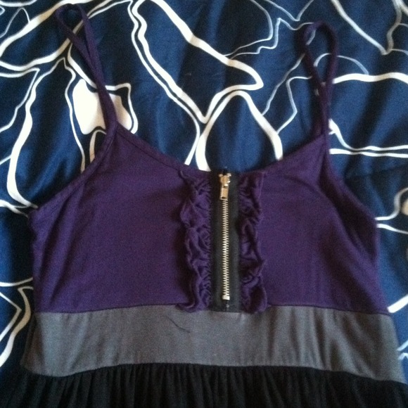 Purple/Black babydoll top - Picture 2 of 2