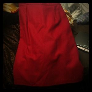 Vintage high -Waisted red skirt