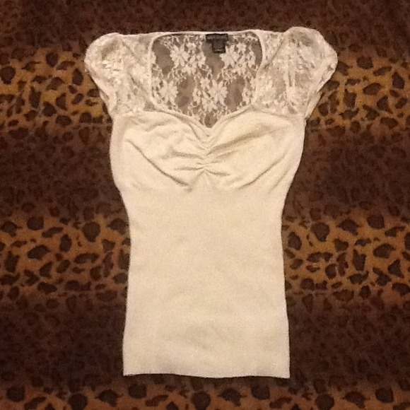 ❌SOLD❌Wet Seal lace sweater top sz L