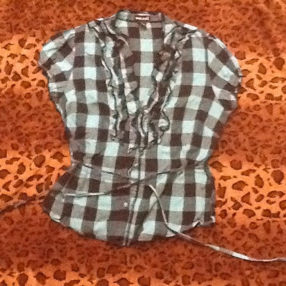 ❌SOLD❌Checkered Wet Seal top sz L
