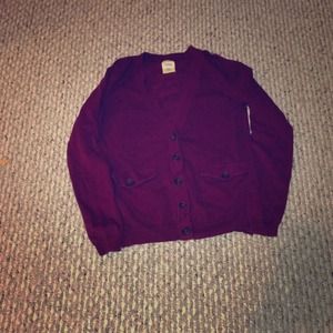 Fossil burgundy cardigan