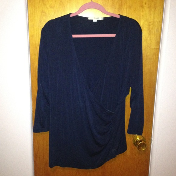 SOLD Navy Boden faux wrap shirt Size 22 UK, 18 US