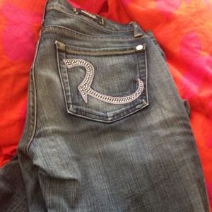 Rock & Republic Swarovski Crystal detailed jeans