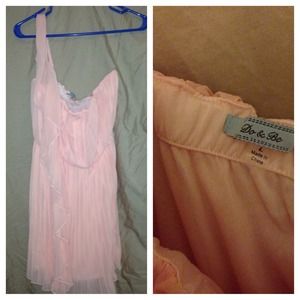 Pink one shoulder dress