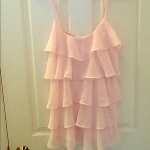 Candies pink ruffle tank