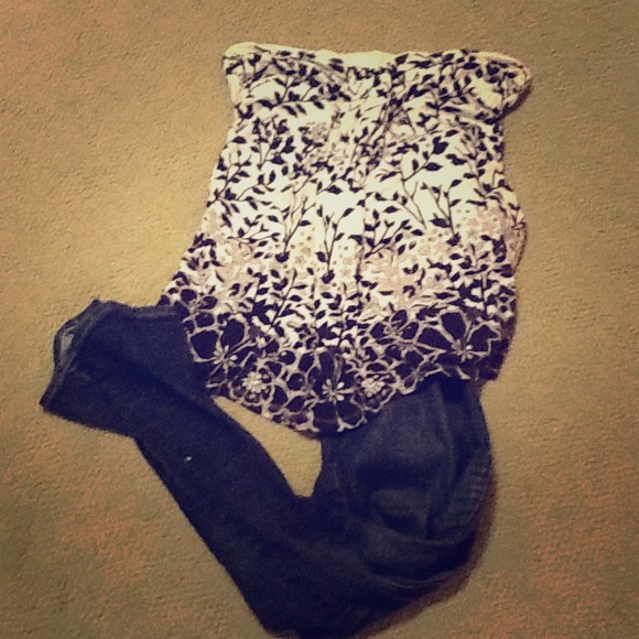 Flowered tube top
