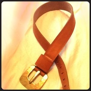 Brown leather belt