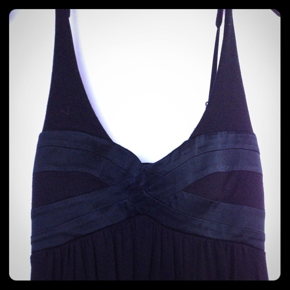 Bebe Black Dress with Silk Trim