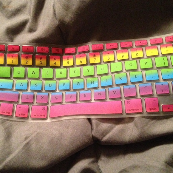 Rainbow MacBook keyboard cover