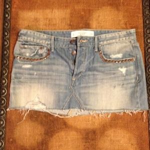 Cut off denim short skirt!