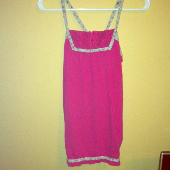 REDUCED pink cross back strapped tank
