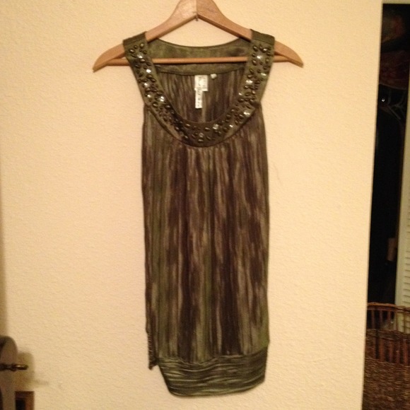 Dark Green satin top!