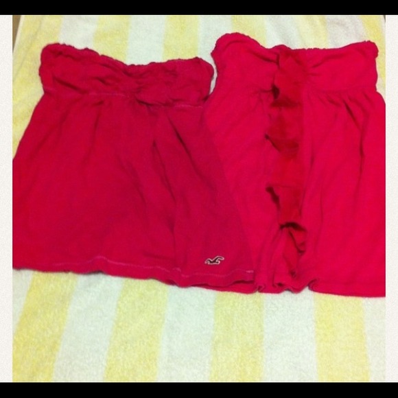 2 pink TOPS from Hollister and A&F.