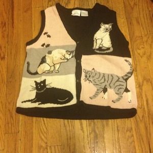 Cat sweater vest.