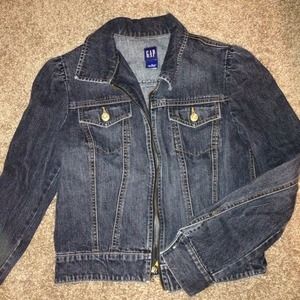 Small Gap dark denim zip up jacket