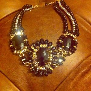 Inc. navy and gold statement necklace