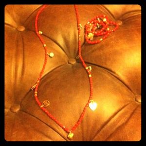 Juicy couture necklace and bracelet set