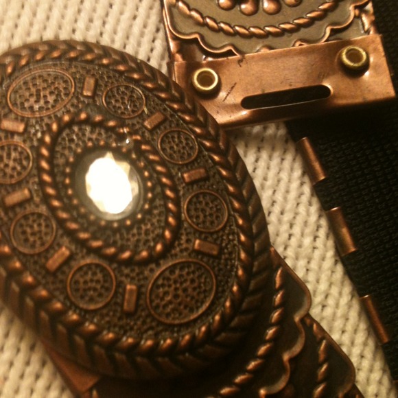 Bronze elastic belt  OUT OF STOCK - Picture 2 of 4