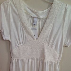 H&M Cream V-neck Blouse