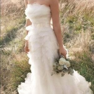 Tadashi Tulle & Organza Tiered Wedding Dress