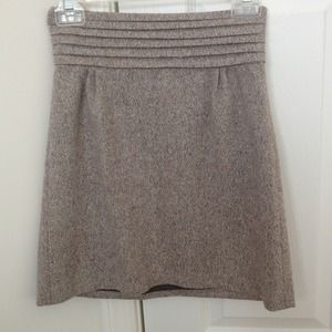 Julie Brown Tweed Skirt w/pleated waistband - 2