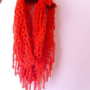 Steve Madden Orange Knit Infinity Scarf!