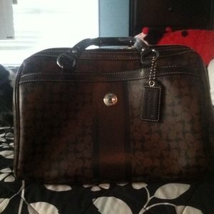 Brown & black coach purse