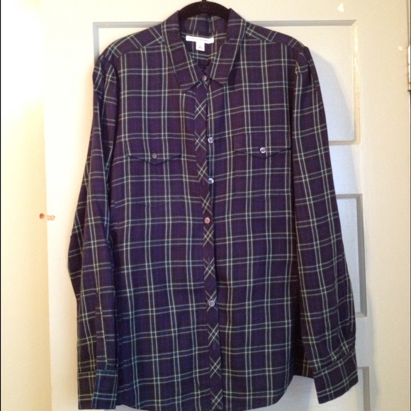 ❌SOLD Banana Republic cotton plaid shirt sz XL