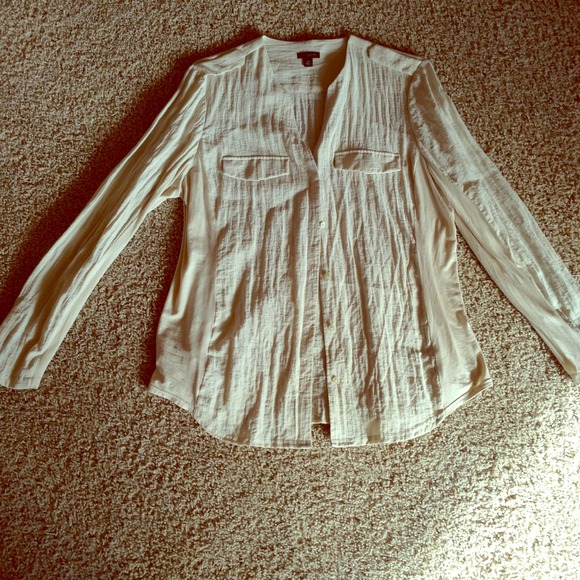 Ann Taylor cream shirt