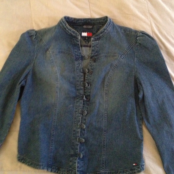 Stretch denim buttoned Tommy Hilfiger jacket - Picture 1 of 3