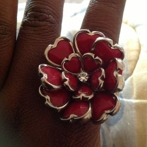 Red flowered ring