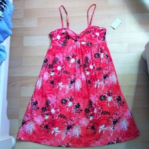 Short Pink Hawaiian Floral Dress