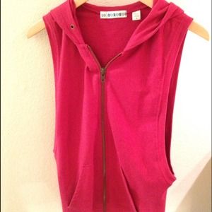 Urban Outfitters red sleeveless hoodie